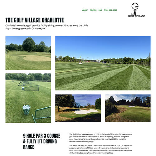 golf village charlotte website